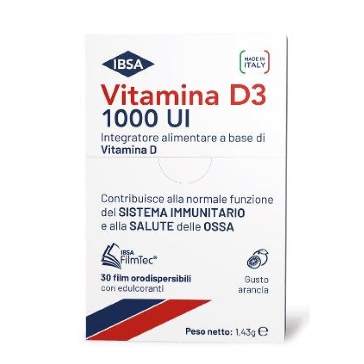 VITAMINA D3 IBSA 1000UI 30 FILM ORODISPERSIBILI