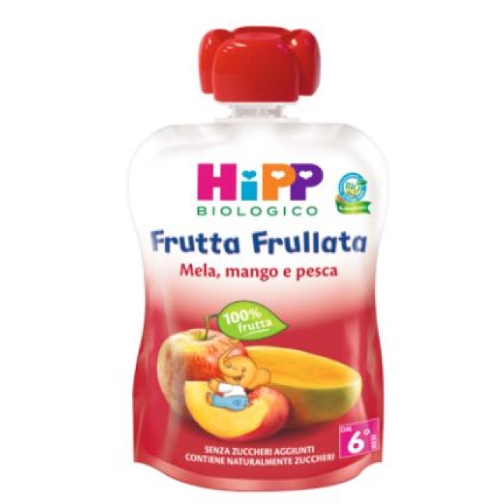 HIPP BIO FRUTTA FRULLATA MELA/MAN/PESCA 90 G