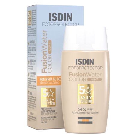 Isdin Fusion Water Color Light Fotoprotezione Colorata Ultraleggera - 50ml SPF50 Isdin Fusion Water Color Light Fotoprotezione Colorata Ultraleggera - 50ml SPF50