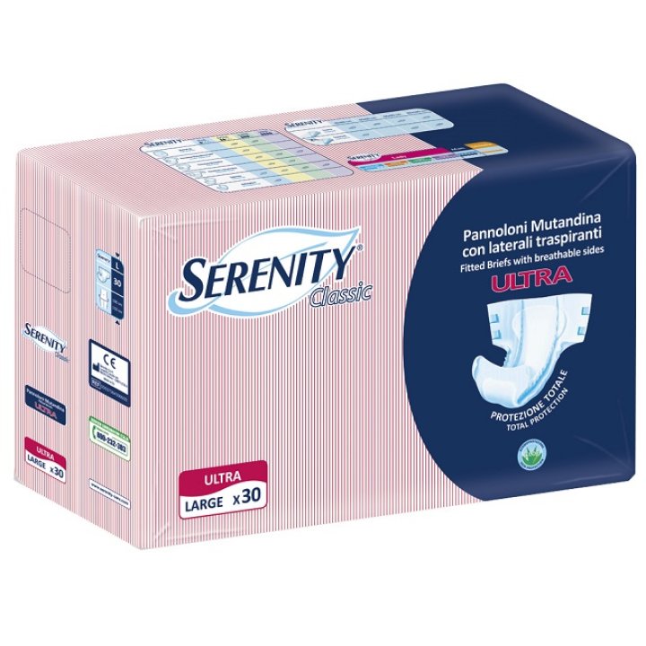 PANNOLONE A MUTANDINA SERENITY CLASSIC ULTRA ALOE LARGE 30 PEZZI