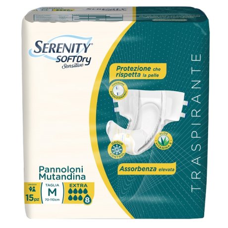 PANNOLONE MUTANDINA SERENITY SD SENSITIVE EXTRA M 15 PEZZI