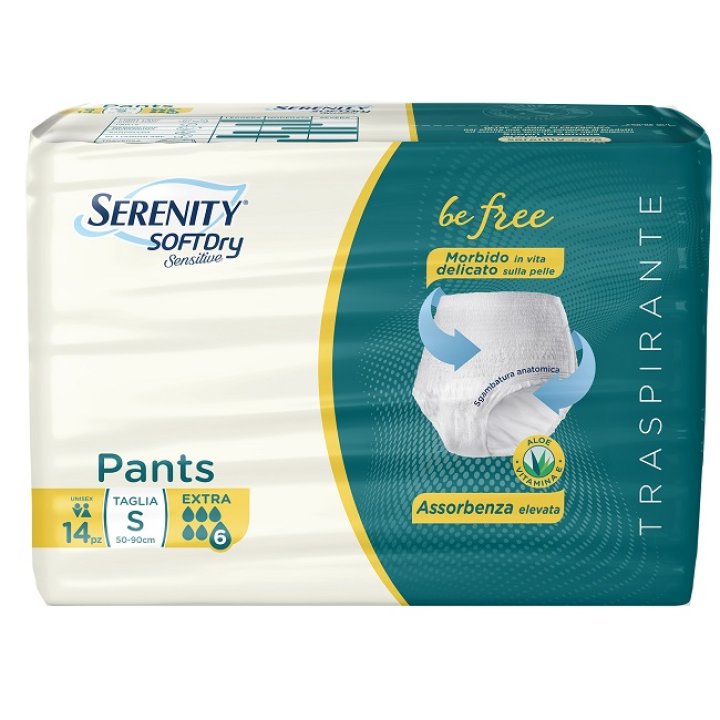 SERENITY PANTS SD SENSITIVE BE FREE EXTRA TAGLIA S 14 PEZZI