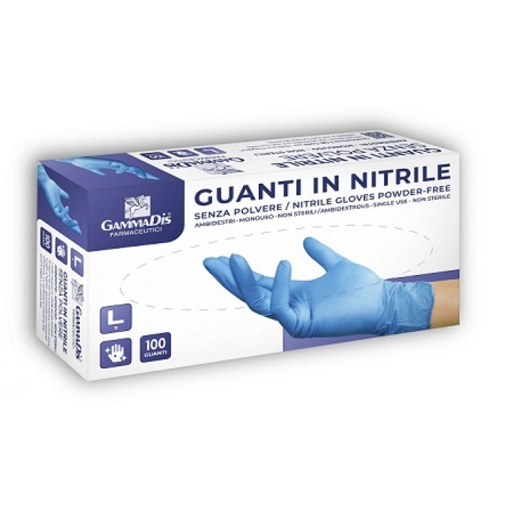 GUANTI NITRILE SENZA POLVERE MEDIUM 100 PEZZI