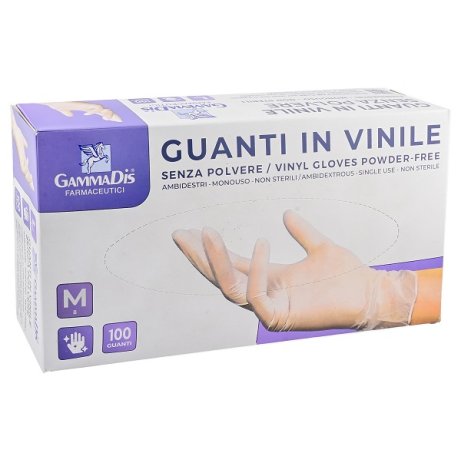 GUANTI VINILE SENZA POLVERE MEDIUM 100 PEZZI
