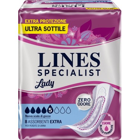 ASSORBENTI LINES SPECIALIST LADY EXTRA IPOALLERGENICI 8 PEZZI