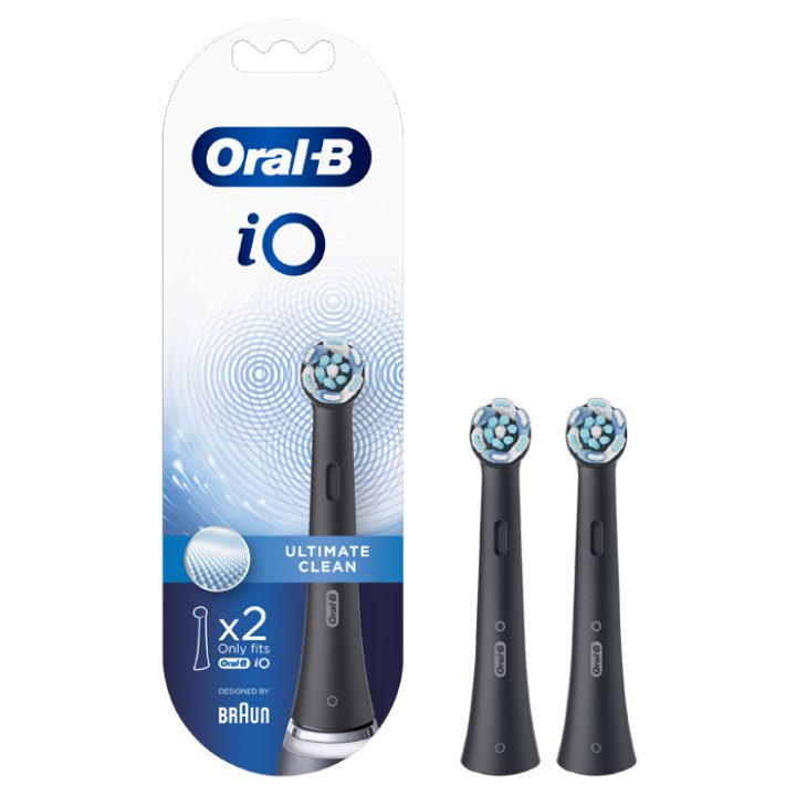 ORALB POWER REFILL IO ULTIMATE CLEAN BLACK 2 PEZZI