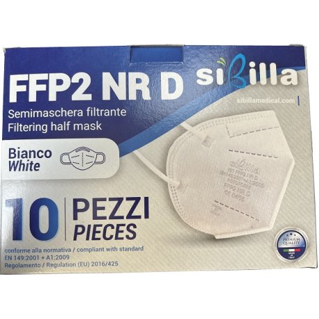 MASCHERINA ROTOFORM FFP2 MODELLO 601 SIBILLA BIANCA 10 PEZZI