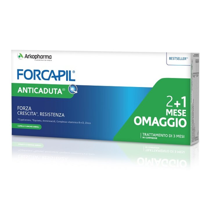 FORCAPIL PACK ANTICADUTA 3 BLISTER DA 30 COMPRESSE FORCAPIL PACK ANTICADUTA 3 BLISTER DA 30 COMPRESSE