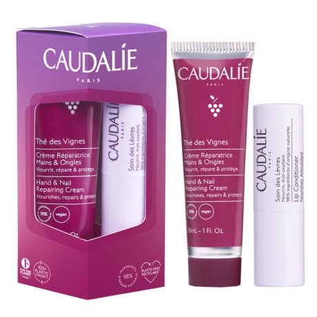 Caudalie Cofanetto Duo Mani e Labbra Thé des Vignes Crema Mani - 30ml+ Stick Labbra - 4,5g 