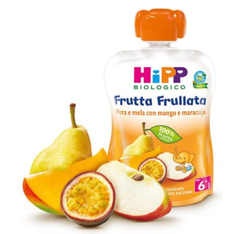 HIPP BIO FRUTTA FRULLATA PERA/MELA CON MAN E MARACUJA 90 G