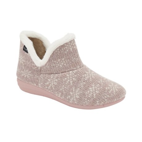 CALZATURA CREAMY BOOTIE TEXTILE+SYNTHETIC FUR WOMAN DUSTY PINK TESSUTO + PELLICCIA SINTETICA 38