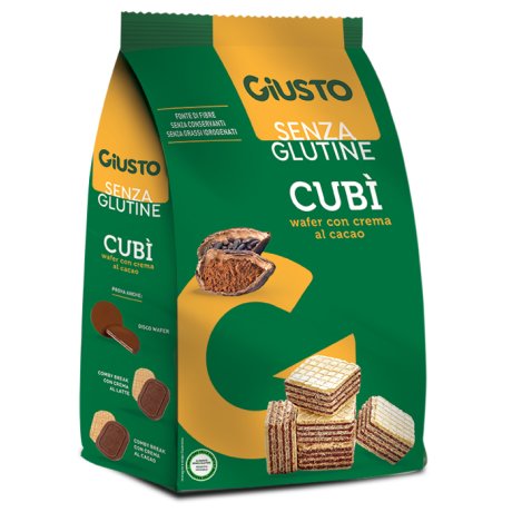 GIUSTO SENZA GLUTINE CUBI\' WAFER CACAO 250 G