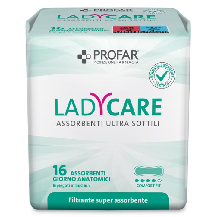 LADYCARE ASSORBENTI GIORNO ANATOMICI 16 PEZZI PROFAR LADYCARE ASSORBENTI GIORNO ANATOMICI 16 PEZZI PROFAR