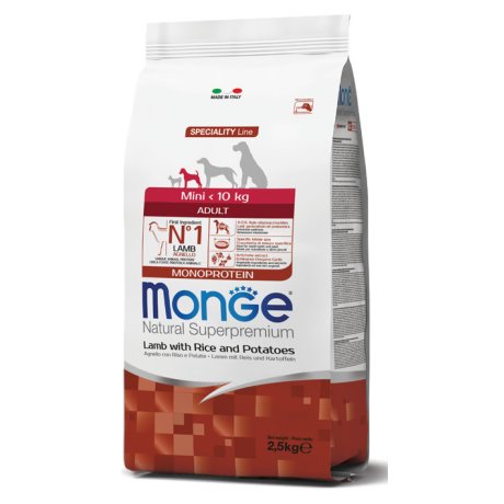MONGE MINI ADULT AGNELLO RISO & PATATE 800 G MONGE MINI ADULT AGNELLO RISO & PATATE 800 G