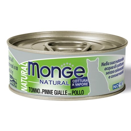 MONGE NATURAL QUALITY GATTO MONGE NATURAL TONNO DEL PACIFICOCON POLLO 80 G