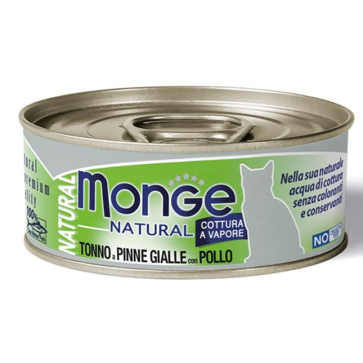 MONGE NATURAL QUALITY GATTO MONGE NATURAL TONNO DEL PACIFICOCON POLLO 80 G