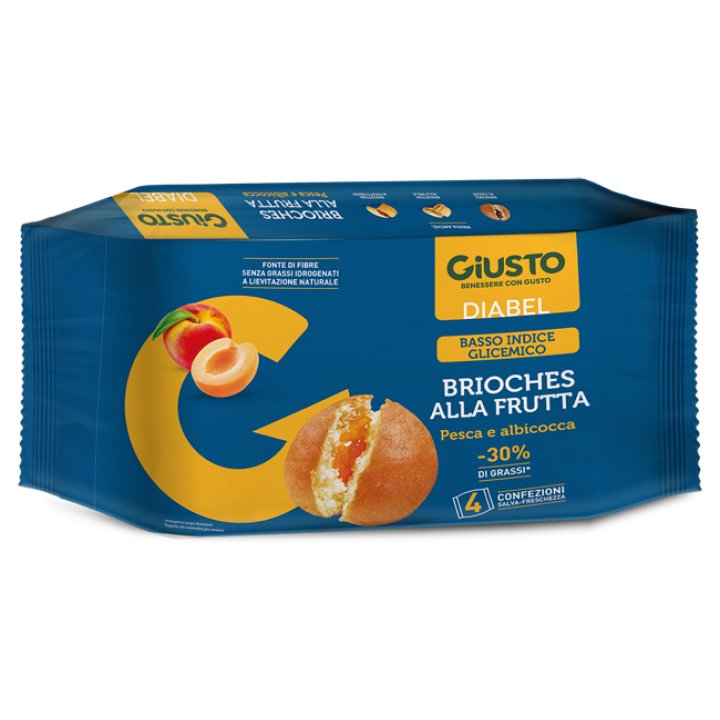 GIUSTO DIABEL BRIOCHE FRUTTA 4 PEZZI DA 45 G