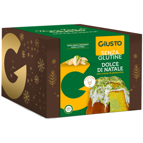 GIUSTO SENZA GLUTINE DOLCE DI NATALE PANDORO PISTACCHIO 500 G