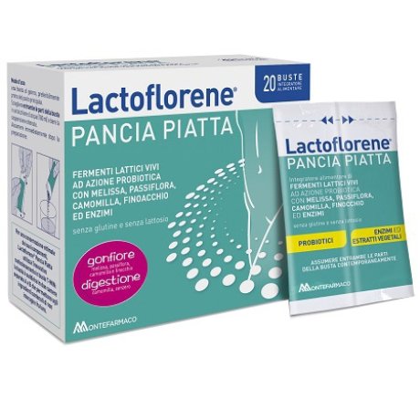 Lactoflorene Pancia Piatta Integratore di Fermenti Lattici, 20 Buste T-Win