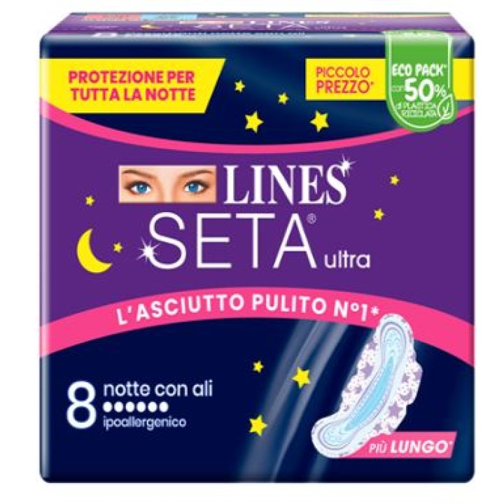 LINES SETA ULTRA ASSORBENTI NOTTE DWCT 8 PEZZI