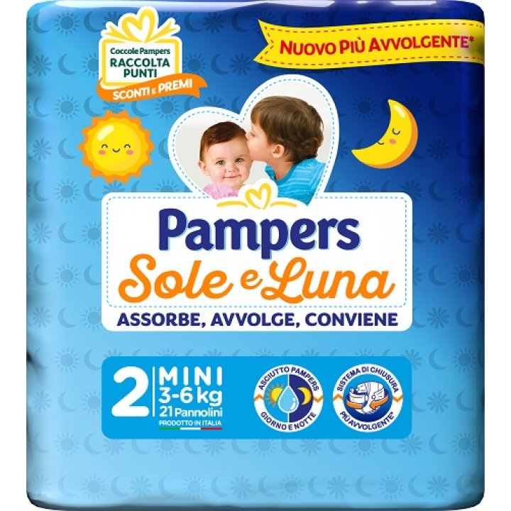 PAMPERS SOLE LUNA MIDINI 21 PEZZI