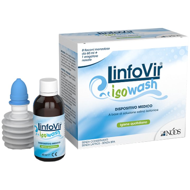 SOLUZIONE SALINA ISOTONICA LINFOVIR ISOWASH 8 FLACONI DA 60 ML