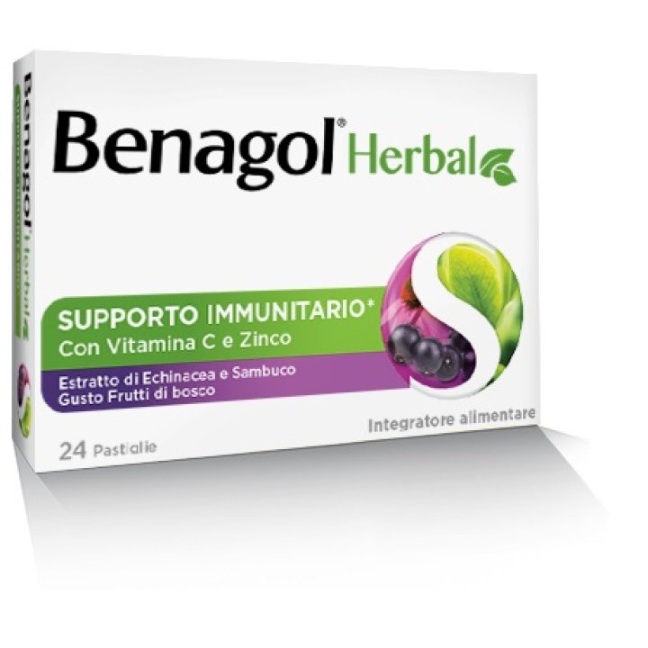 BENAGOL HERBAL FRUTTI DI BOSCO 24 PASTIGLIE