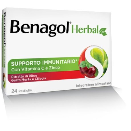 BENAGOL HERBAL MENTA E CILIEGIA 24 PASTIGLIE