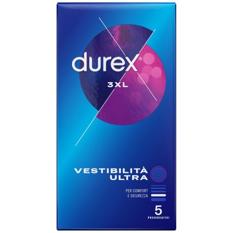 PRESERVATIVO DUREX 3XL VESTIBILITA\' ULTRA 5 PEZZI