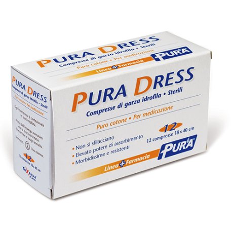 GARZA IDROFILA PURA DRESS 18X40CM 12 PEZZI GARZA IDROFILA PURA DRESS 18X40CM 12 PEZZI
