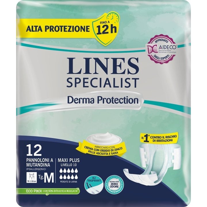 PANNOLONE MUTANDINA LINES SPECIALIST DERM AP M 12 PEZZI