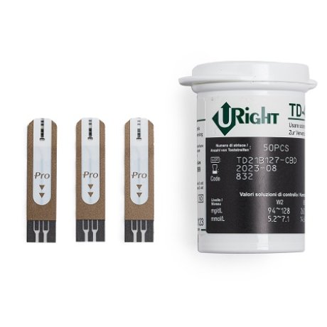 STRISCE MISURAZIONE GLICEMIA U-RIGHT TD 4279 50 PEZZI