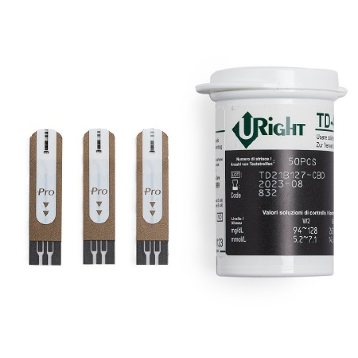 STRISCE MISURAZIONE GLICEMIA U-RIGHT TD 4279 50 PEZZI