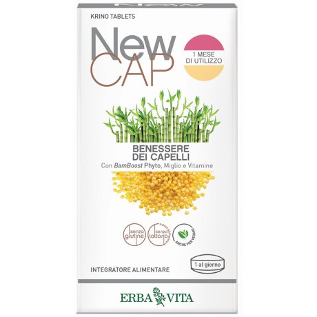 Erba Vita NewCap - Krino Tablet Integratore Benessere dei Capelli, 30 Compresse