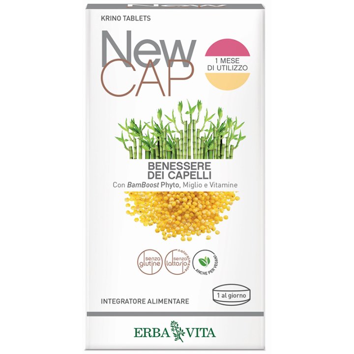 Erba Vita NewCap - Krino Tablet Integratore Benessere dei Capelli, 30 Compresse Erba Vita NewCap - Krino Tablet Integratore Benessere dei Capelli, 30 Compresse