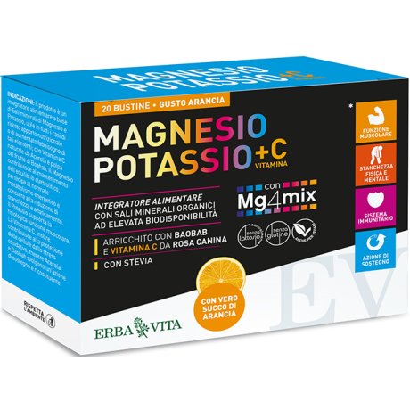 MAGNESIO E POTASSIO +VIT C ARANCIA 20 BUSTINE MAGNESIO E POTASSIO +VIT C ARANCIA 20 BUSTINE