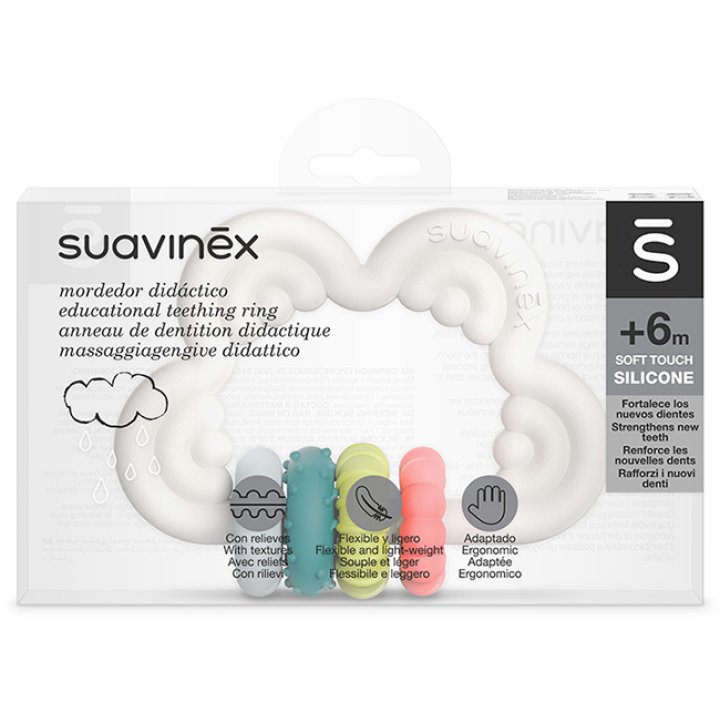 SUAVINEX MASSAGGIAGENGIVE IN SILICONE +6 MESI NUVOLA SUAVINEX MASSAGGIAGENGIVE IN SILICONE +6 MESI NUVOLA