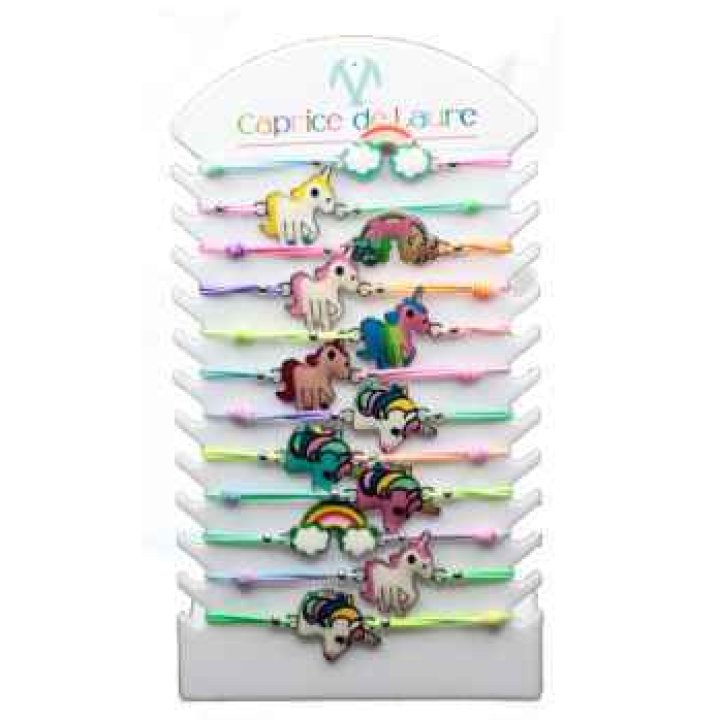 CAPRICE DE LAURE BRACCIALE ELASTICO REGOLABILE CON PLACCHETTA SMALTATA