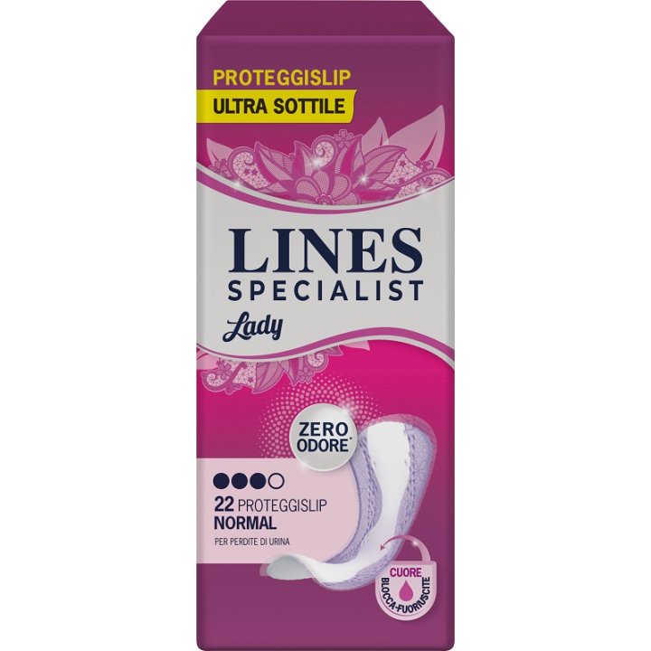 PROTEGGI SLIP PER INCONTINENZA URINARIA ULTRA SOTTILE LINESSPECIALIST LADY LIGHT NORMAL 22 PEZZI