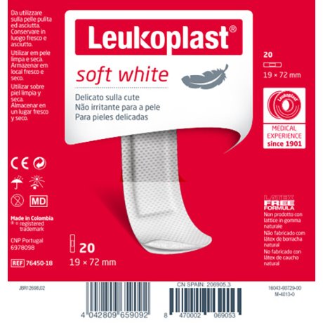 LEUKOPLAST SOFT WHITE 72 X 19 CM 20 PEZZI