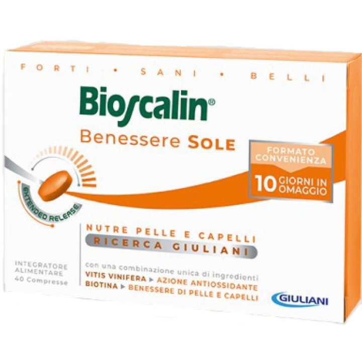 BIOSCALIN BENESSERE SOLE INTEGRATORE CAPELLI E PELLE 30+10 COMPRESSE