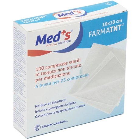 GARZA COMPRESSA MEDS FARMATNT IN TESSUTO NON TESSUTO 10X10CM 100 PEZZI GARZA COMPRESSA MEDS FARMATNT IN TESSUTO NON TESSUTO 10X10CM 100 PEZZI