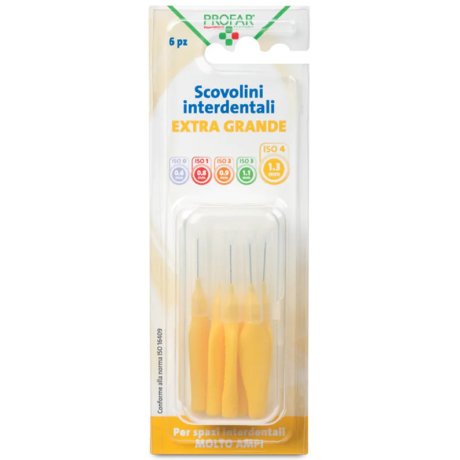 PROFAR SCOVOLINI GIALLO 1,3 6 PEZZI PROFAR SCOVOLINI GIALLO 1,3 6 PEZZI