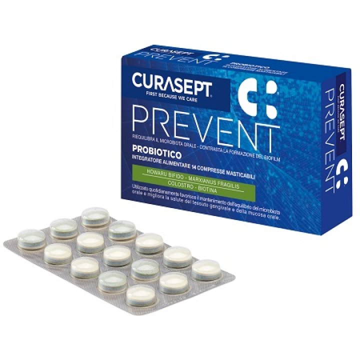 CURASEPT PREVENT PROBIOTCO 14 COMPRESSE MASTICABILI