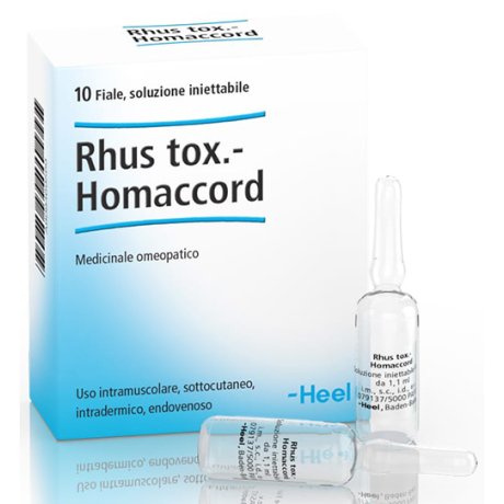 HEEL RHUS TOXICODENDRON HOMACCORD 10 FIALE DA 1,1 ML L\'UNA