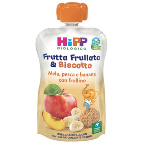 HIPP FRUTTA FRULL&BISCOTTO MELA PESCA BANANA FROLLINO 90 G