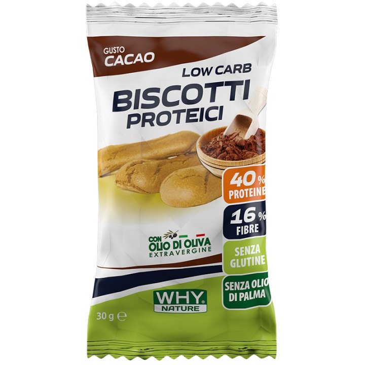 WHYNATURE BISCOTTI PROTEICI CACAO 30 G