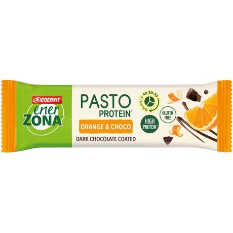 ENERZONA PASTO PROTEIN ORANGE&CHOCO BARRETTA RICOPERTA CONCIOCCOLATO FONDENTE 58 G