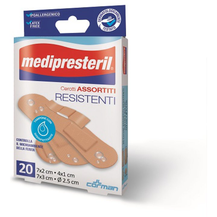 CEROTTO MEDIPRESTERIL RESISTENTI 4FORMATI ASSORTITI 20 PEZZI