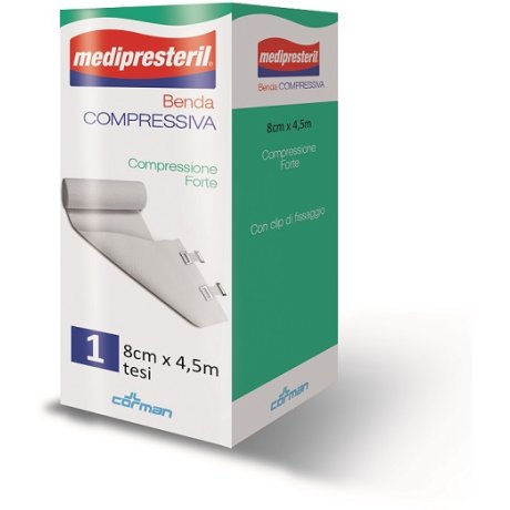 BENDA ELASTICA MEDIPRESTERIL COMPRESSIONE FORTE 8X450CM